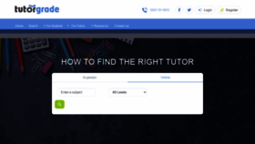 What Tutorgrade.com website looked like in 2020 (3 years ago)