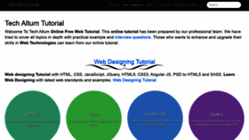 What Tutorial.techaltum.com website looked like in 2020 (3 years ago)