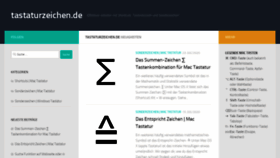 What Tastaturzeichen.de website looked like in 2020 (3 years ago)