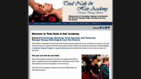 What Totalnailsnhairacademy.com website looked like in 2020 (3 years ago)