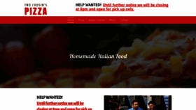 What Twocousinspizzamountville.com website looked like in 2020 (3 years ago)