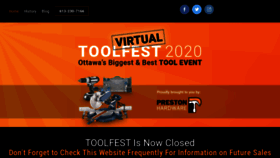 What Toolfest.ca website looked like in 2020 (3 years ago)