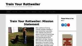 What Trainyourrottweiler.com website looked like in 2020 (3 years ago)