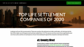 What Top10lifesettlements.com website looked like in 2020 (3 years ago)