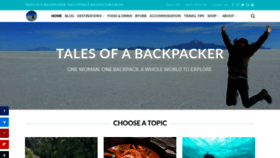 What Talesofabackpacker.com website looked like in 2020 (3 years ago)