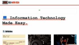 What Techwithtech.com website looked like in 2020 (3 years ago)