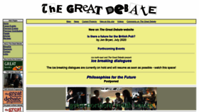 What Thegreatdebate.org.uk website looked like in 2020 (3 years ago)