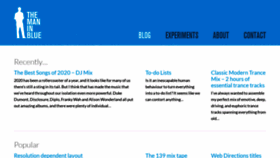 What Themaninblue.com website looked like in 2020 (3 years ago)