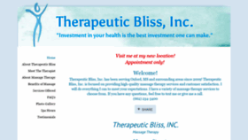 What Therapeuticbliss.com website looked like in 2021 (3 years ago)