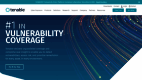 What Tenable.com website looked like in 2021 (3 years ago)