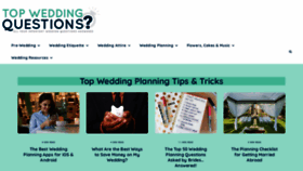 What Topweddingquestions.com website looked like in 2021 (3 years ago)