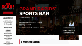 What Thescore-restaurant.com website looked like in 2021 (3 years ago)