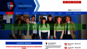 What Thecoleshillschool.org website looked like in 2021 (3 years ago)