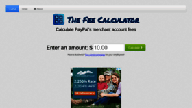 What Thefeecalculator.com website looked like in 2021 (3 years ago)