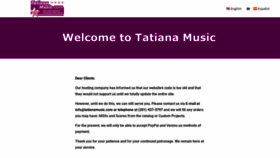 What Tatianamusic.com website looked like in 2021 (3 years ago)
