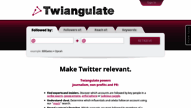 What Twiangulate.com website looked like in 2021 (3 years ago)