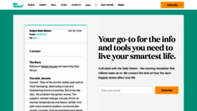 What Theskimm.com website looked like in 2021 (3 years ago)