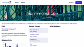 What Trophyhorse.com website looked like in 2021 (3 years ago)
