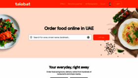 What Talabat.com website looked like in 2021 (3 years ago)