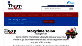 What Thorppubliclibrary.org website looked like in 2021 (3 years ago)