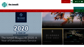 What The.ismaili website looked like in 2021 (3 years ago)