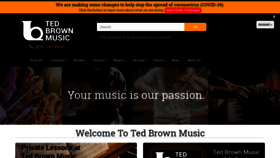 What Tedbrownmusic.com website looked like in 2021 (3 years ago)