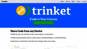 What Trinket.io website looked like in 2021 (3 years ago)