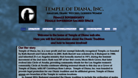 What Templeofdiana.org website looked like in 2021 (3 years ago)