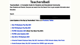 What Teachersbadi.in website looked like in 2021 (3 years ago)