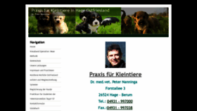 What Tierarzt-hage.de website looked like in 2021 (3 years ago)