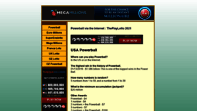 What Theplaylotto.info website looked like in 2021 (3 years ago)