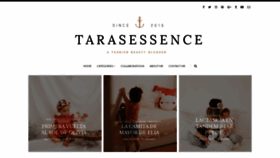 What Tarasessence.com website looked like in 2021 (3 years ago)