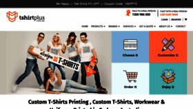 What Tshirtplus.com.au website looked like in 2021 (4 years ago)