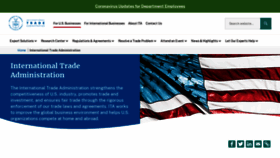 What Trade.gov website looked like in 2021 (3 years ago)