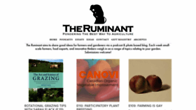 What Theruminant.ca website looked like in 2021 (3 years ago)