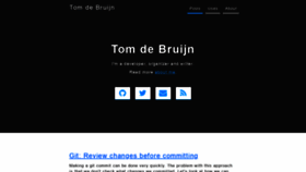 What Tomdebruijn.com website looked like in 2021 (3 years ago)