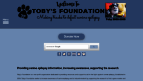 What Tobysfoundation.org website looked like in 2021 (3 years ago)