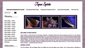 What Topazspirits.com website looked like in 2021 (3 years ago)