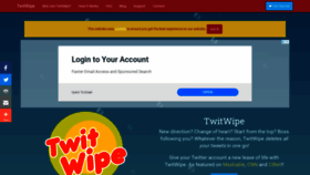 What Twitwipe.com website looked like in 2021 (3 years ago)