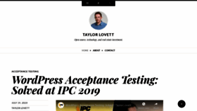 What Taylorlovett.com website looked like in 2021 (5 years ago)