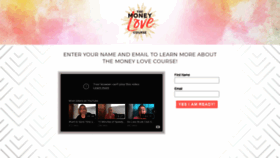 What Themoneylovecourse.com website looked like in 2021 (3 years ago)