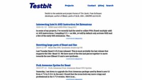 What Testbit.eu website looked like in 2021 (3 years ago)