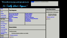 What Todosquepaso.com website looked like in 2021 (3 years ago)