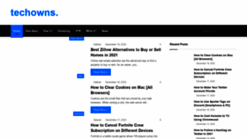 What Techowns.com website looked like in 2021 (3 years ago)