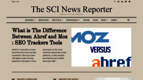 What Thescinewsreporter.com website looked like in 2021 (3 years ago)