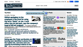 What Techmeme.com website looked like in 2021 (3 years ago)