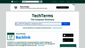 What Techterms.com website looked like in 2021 (3 years ago)