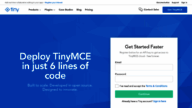What Tinymce.com website looked like in 2021 (3 years ago)