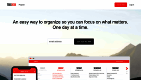 What Teuxdeux.com website looked like in 2021 (3 years ago)