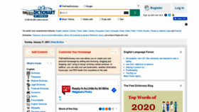 What Thefreedictionary.com website looked like in 2021 (3 years ago)